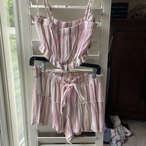 Cotton Candy LA two piece matching set crop top & shorts